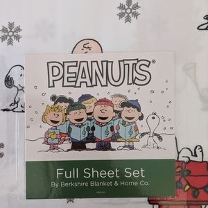 Peanuts Snoopy Christmas Holiday sheet set FULL size